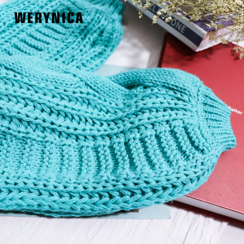 Werynica Women Sweaters Warm Pullover And Jumpers Crewneck Twist Pull Autumn 2019 Knitted | Женская одежда