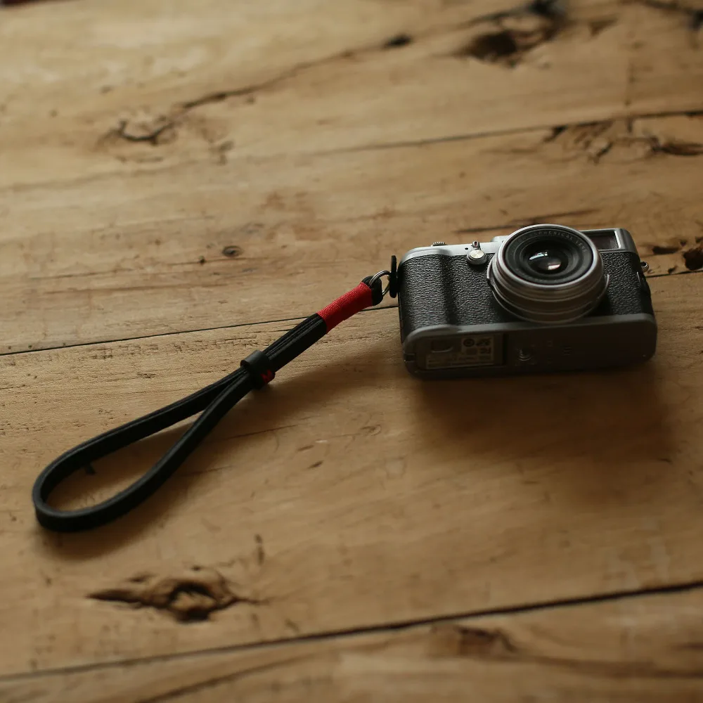 RED top 10mm black Thickened leather Handmade camera wrist strap &amp Windmup | Электроника