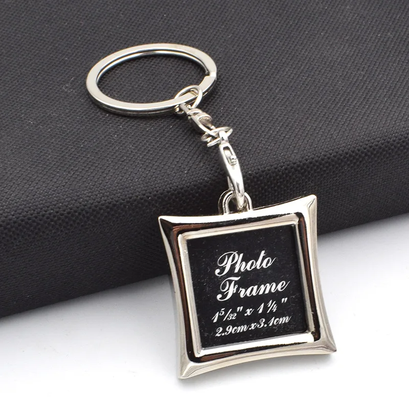 rhombus Valentines Day Gift Personalized Picture Frame Keychain Souvenir Wedding Gifts for Guests Bridesmaid Gift Party Favors Present - Цвет: rhombus
