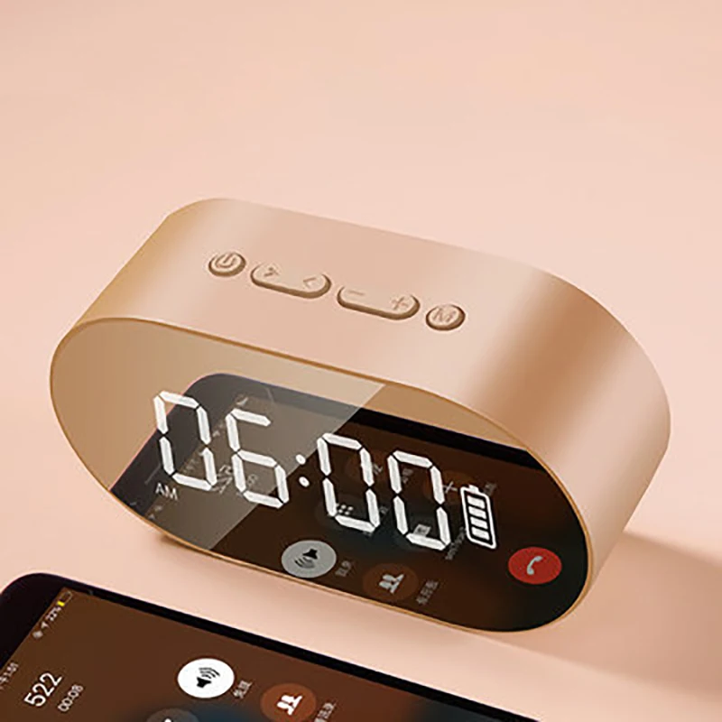 2019 новый синий Юэ P1 зеркало будильник bluetooth динамик домашнего офиса радио