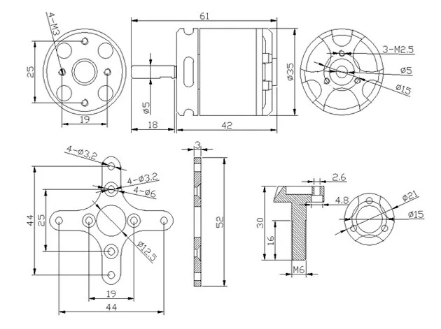 Бесколлекторный мотор SunnySky X2820 800 кв/920 кв 1100 эффективный для дрона с неподвижным