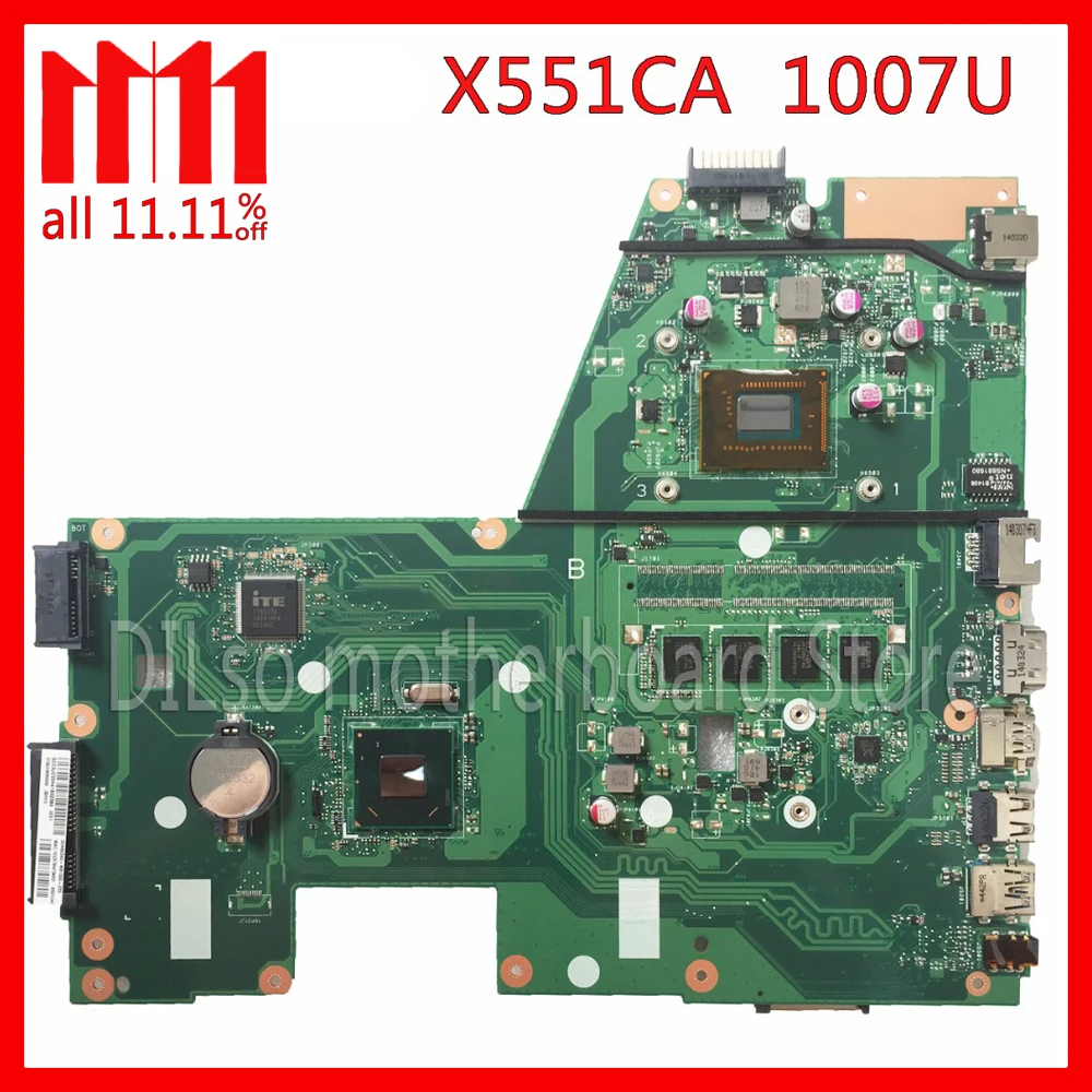 Оригинальная KEFU X551CAP для ASUS X551CA F551CA материнская плата ноутбука REV2. 1007U 4GB тестовая