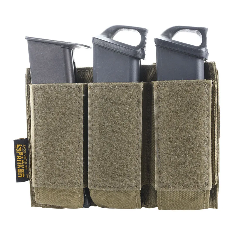 COB Отличный Элитный бизань тактический Molle тройной журнал сумки военный пистолет клип маленькая сумка Glock сумочки для аксессуаров - Цвет: COB