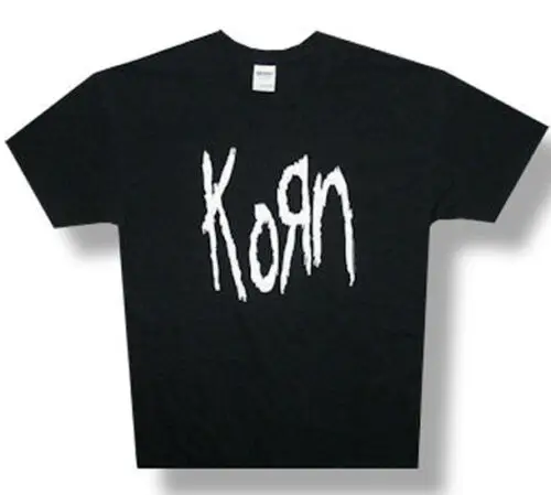 Korn классический старый логотип школы 2014 Тур Черная футболка 2019 модная лето