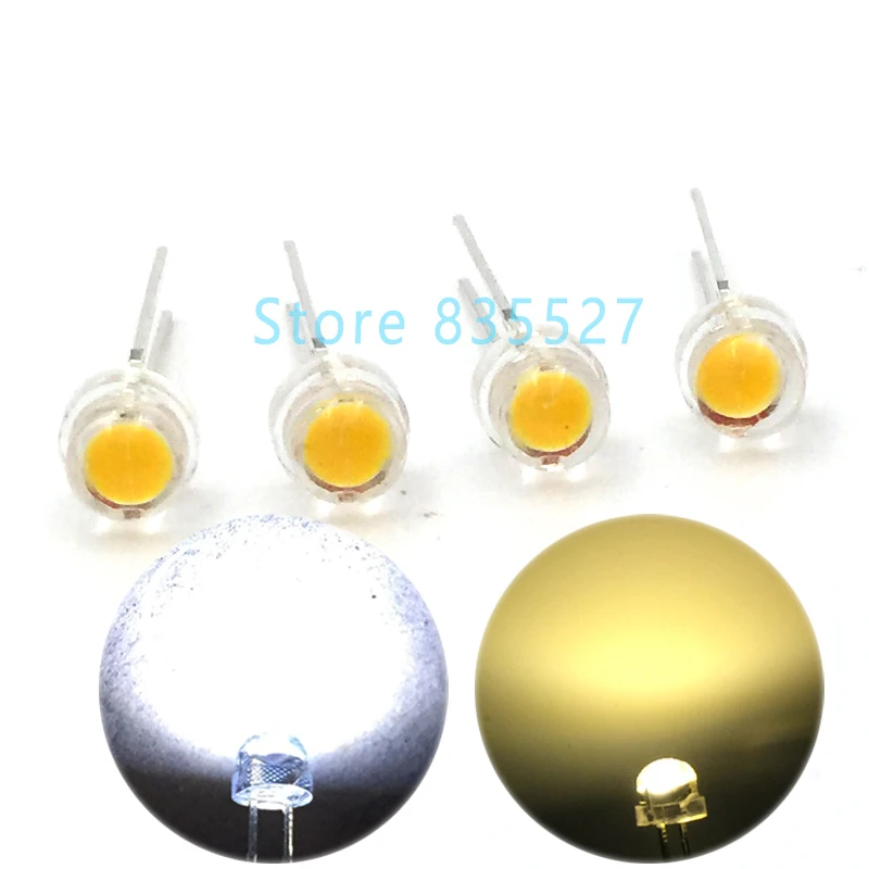 

1000pcs/lot LED 5MM F5 warm white / white 0.25W Super Big Chip Bright Strawhat Light Emitting Diode Chandelier Crystal Lamp DIP