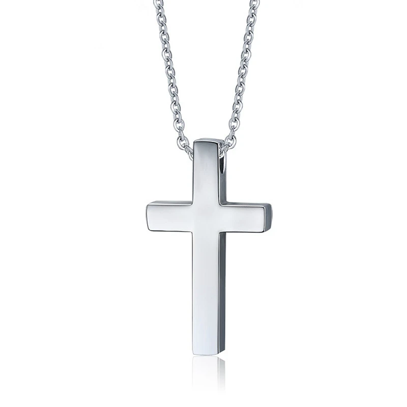 New Christian Cross Pendant For Men Women Crucifix Male Eternal Church Cruz Religion Necklace 20&quot Chain | Украшения и