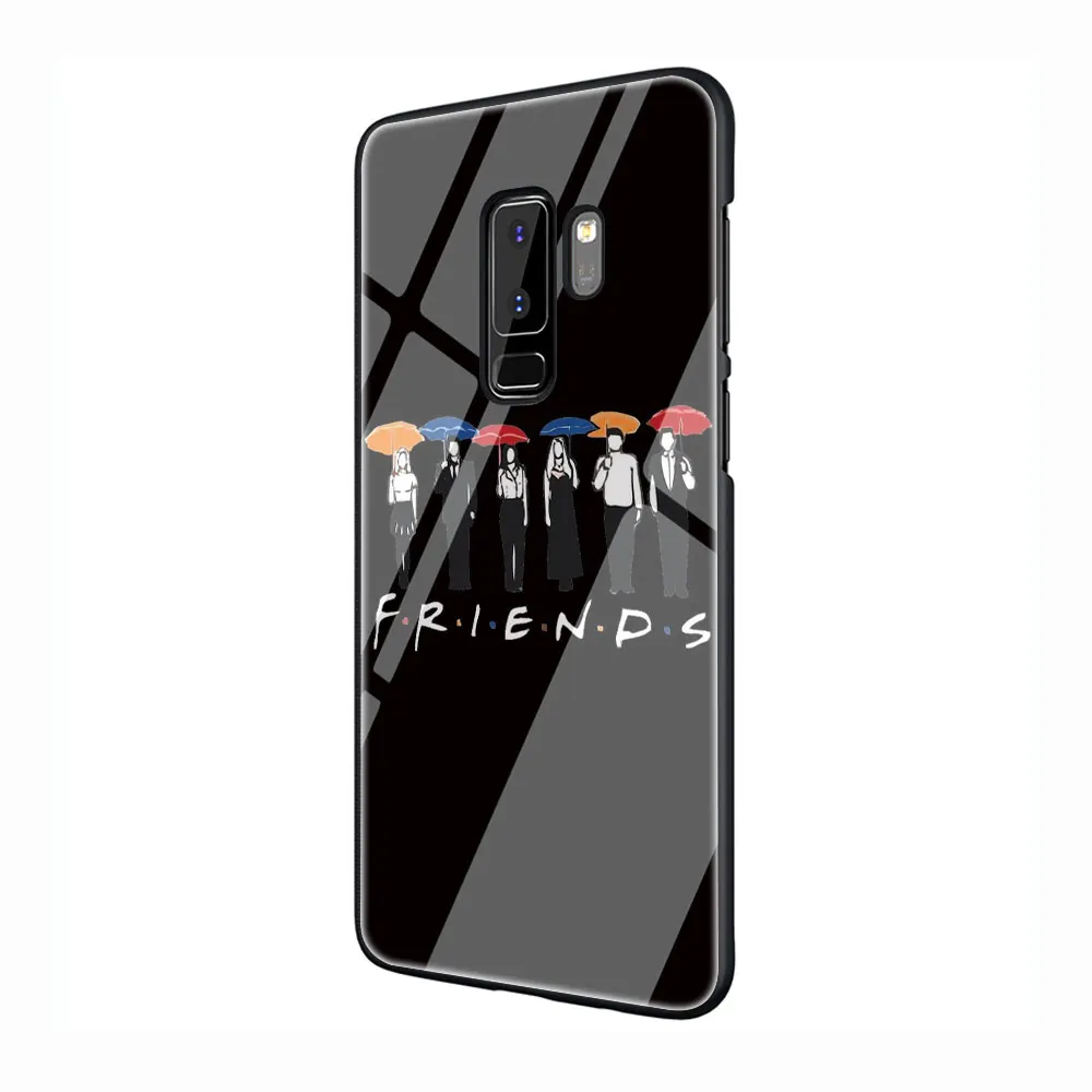 G5 Друзья сезона ТВ закаленное Стекло TPU черный чехол для Galaxy S7 край S8 S9 плюс S10 Note 8 9 A10 20 30 40 50 60 70 - Цвет: G5