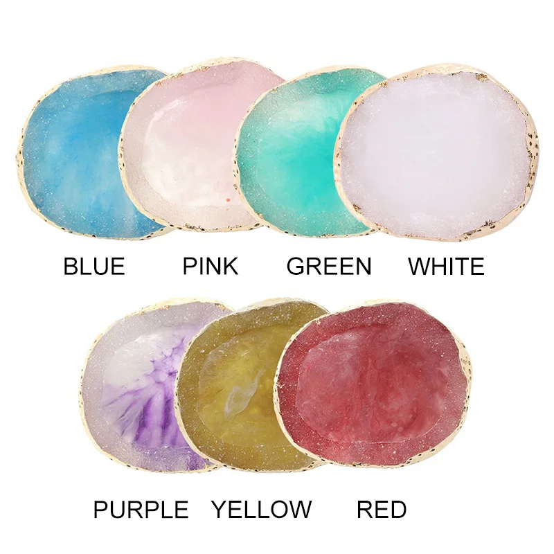 1 шт. полимерный гель Палитра для дизайна ногтей с золотыми краями смешанный