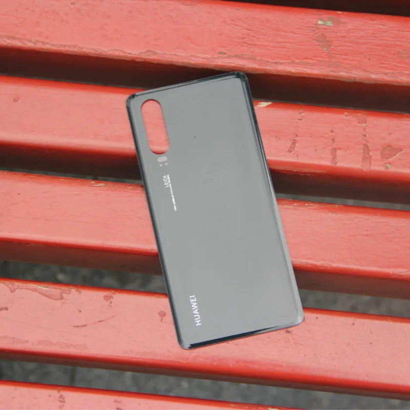 Black huawei чехол со стеклянной задней крышкой для huawei P30 6," задняя дверь корпус Защитная задняя крышка чехол s чехол для телефона - Цвет: Black