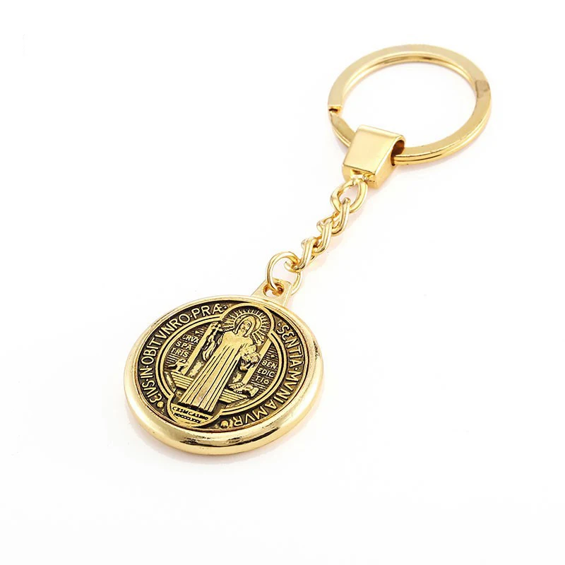 New crucifix jesus cross keychain for women men Trendy jesus christian virgin mary pendant key chain car styling keyring jewelry - Цвет: J020005