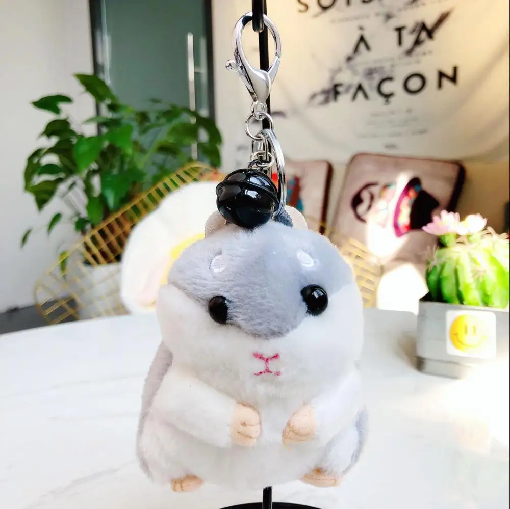 Kawaii милый хомяк плюшевый брелок игрушка мультяшное животное маленькая кукла