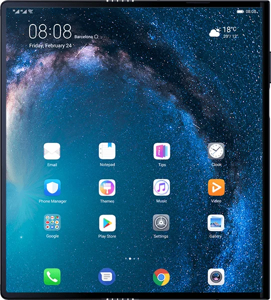 В, HuaWei mate X, сложенный экран, 5G, мобильный телефон Kirin 980 Balong 5000, Android 9,0, 8 Гб ram, 256 ГБ rom, 40.0MP, 5G, телефон