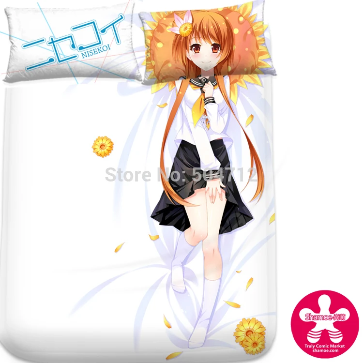 

Japanese Anime Cartoon Nisekoi Milk Silk Mattress Cover Fitted Sheet Fitted cover bedspread counterpane No.2
