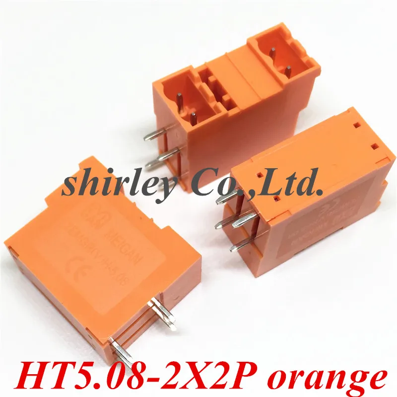 

Бесплатная доставка 10 шт. 2EDG5.08-2X2P оранжевые терминалы двойной 2edgrh-5. 08 мм 2*2P разъемы изогнутые игольчатые сиденья