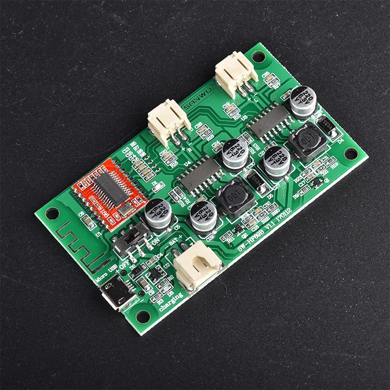 Мини стерео усилитель 6 Вт + Bluetooth приемник DC 5V 3 7 V литиевая Батарея включения