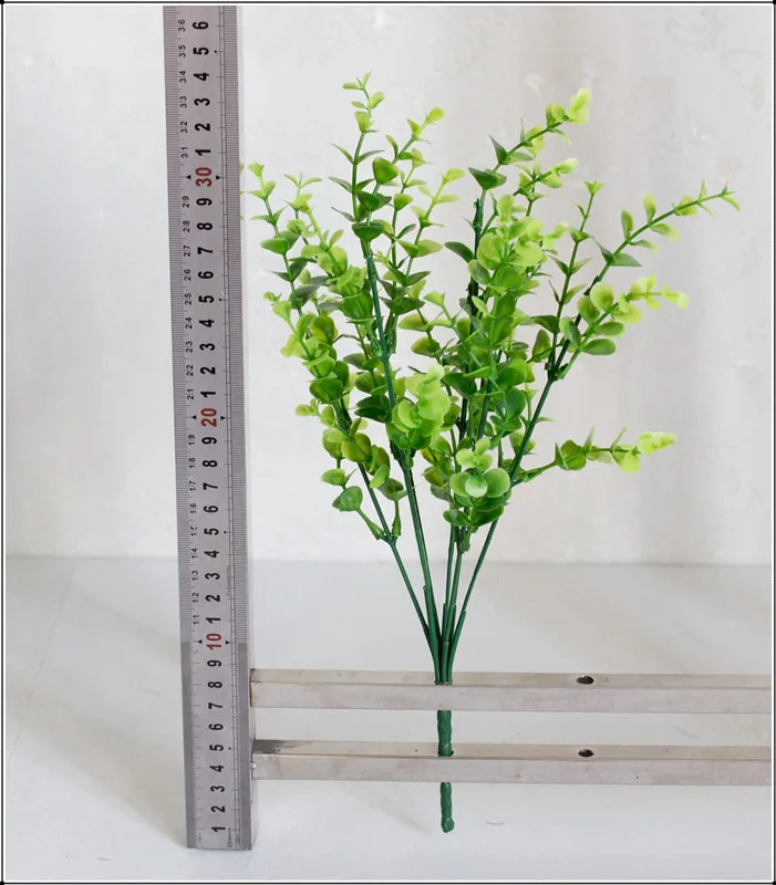 7 веток/Букет искусственных цветов зеленая трава эвкалипта искусственные