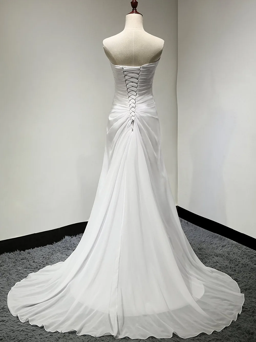 Шифоновое вечернее платье-Русалка А-силуэта винтажное женское платье длинные