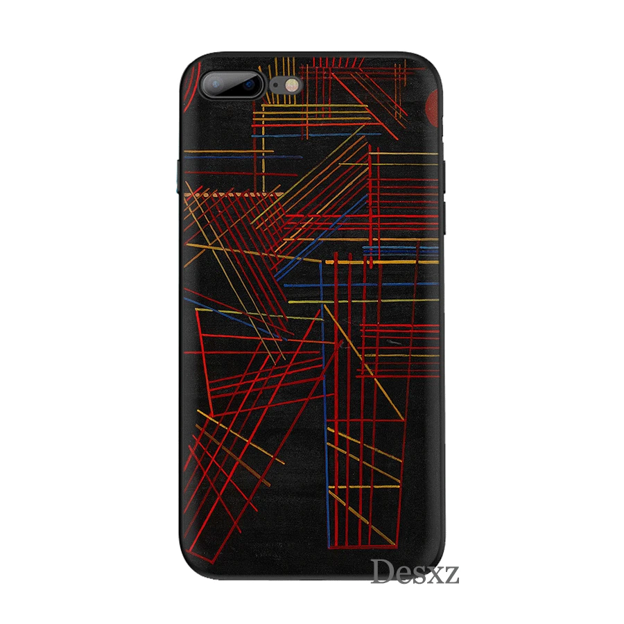 B5 Сотовый силиконовый чехол для телефона TPU для iPhone 7 8 6 6s Plus iPhone 11 Pro X XS Max XR 5 5S SE чехол Кандинский абстрактный художественный корпус - Цвет: B5
