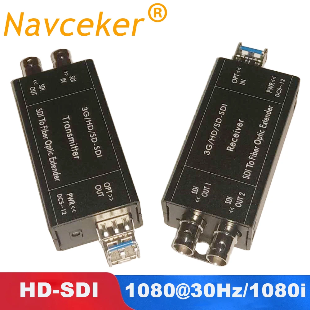 

2020 Best 20km HD SDI Fiber Converter 1080i BNC Coaxial Signal Optic Converter 1080 30Hz HD-SDI Fibra Optical Converter Over SFP