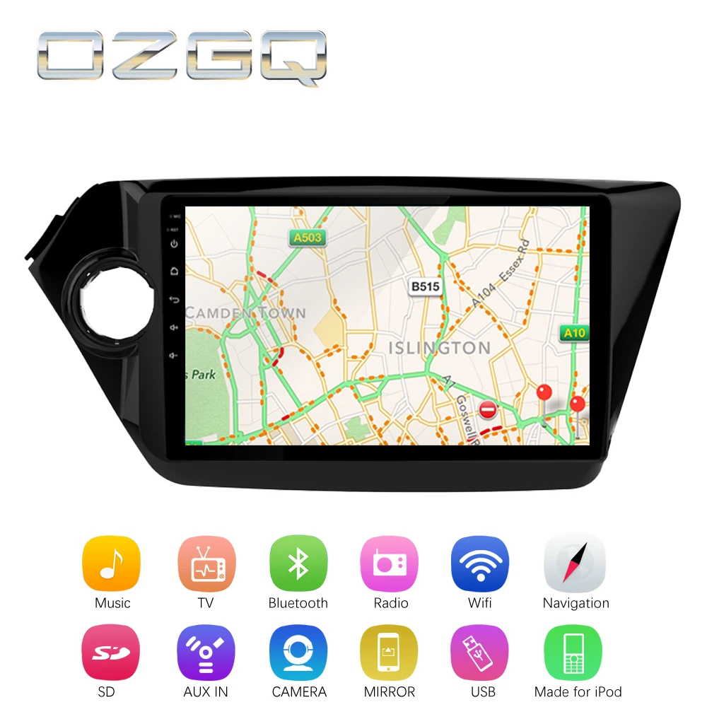 OZGQ Android 7 1 Автомобильный плеер для KIA Rio/Rio R 2011 ~ 2017 экран Авто GPS навигация Bluetooth