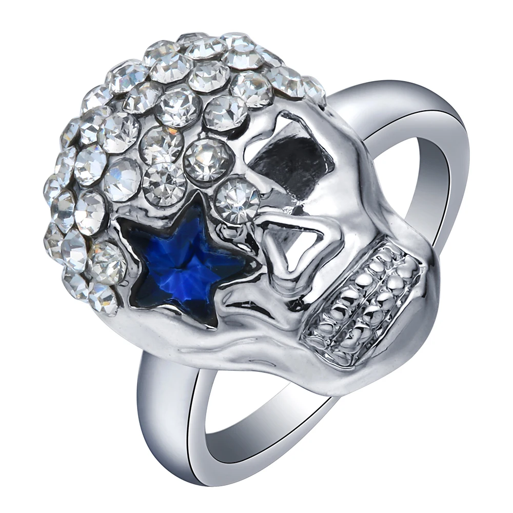 

Hainon Skull Finger Ring for Lady Paved Zircon Luxury Women Wedding Engagement Ring Star Eye Design Jewelry Rings Gifts