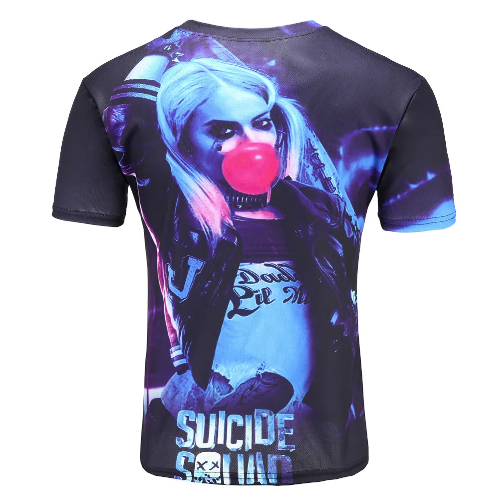 2017 летние фильмы отряд самоубийц Мужская Женская 3D Футболка с принтом Харли
