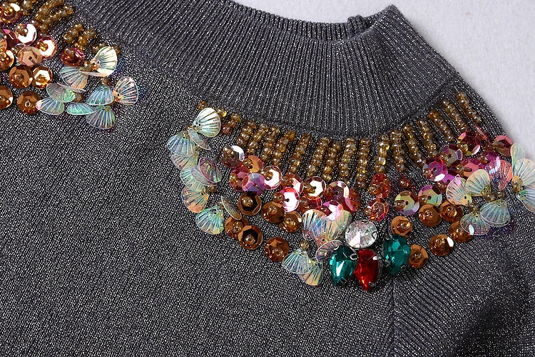 Женское трикотажное платье ALPHALMODA облегающее однотонное с длинным рукавом и