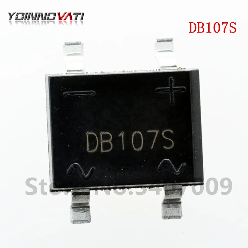 100 шт./лот SMD DB107 DB107S 1A 1000V SOP4 одной фазы диодный выпрямительный мост|Соединители| |
