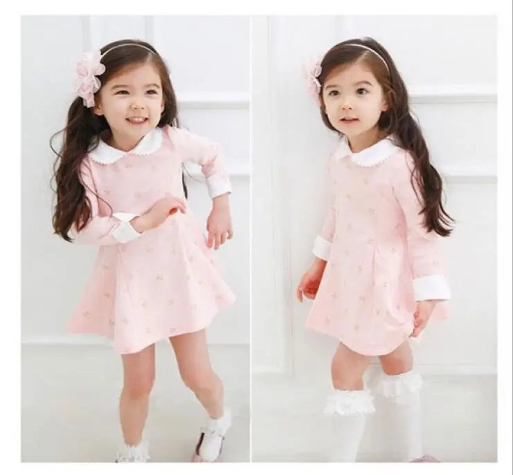 Детская одежда в Корейском стиле весенне-осенне-зимняя детская платье принцессы