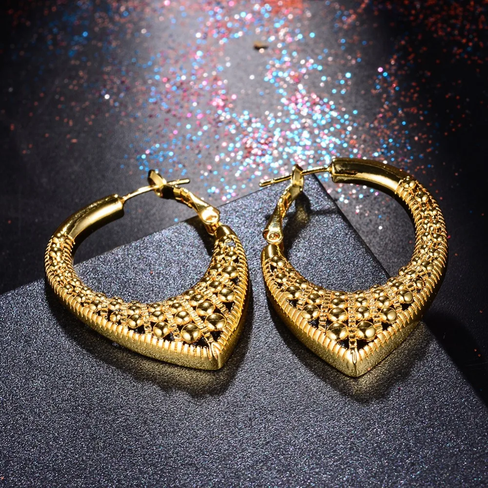 Wando модные эфиопские ювелирные изделия висячие серьги золотого цвета для