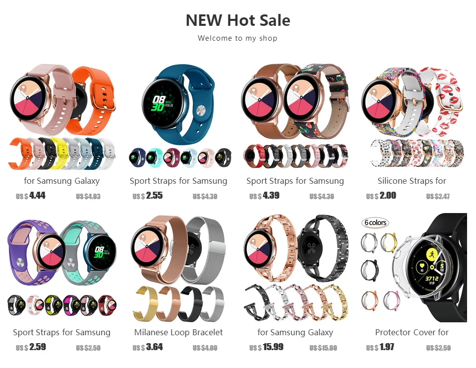 Новинка, для samsung Galaxy Watch, активные полосы, нержавеющая сталь, розовое золото, для samsung Galaxy Watch, активный ремешок для часов, 20 мм, ремешок для часов
