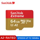 Карта памяти SanDisk Extreme, высокоскоростная карта Micro SD, 32 ГБ, 64 ГБ, 128 ГБ, 160 МБс., 256 ГБ, 400 гб, U3, A2, V30, UHS-1, карта памяти TF