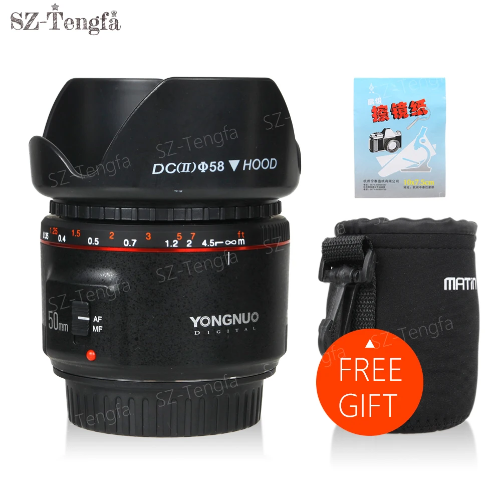 Yongnuo YN50MM F1.8 II AF/MF 0 35 M фокусное расстояние стандартный объектив для Canon EOS EF