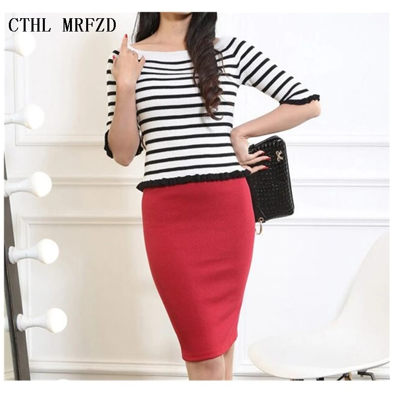 2017 осенняя и зимняя женская хлопковая юбка тонкая|hip skirt|winter skirtskirt female |