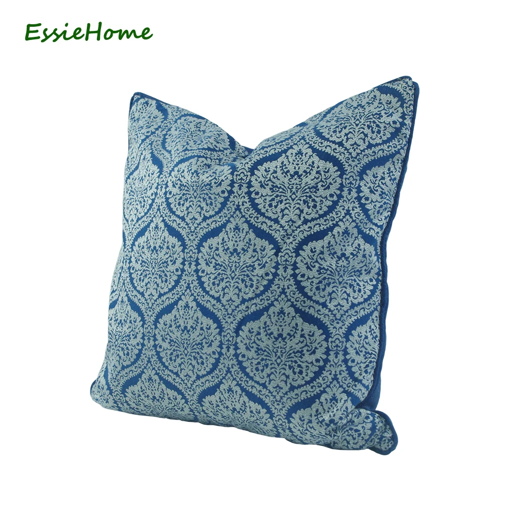 ESSIE HOME 18x18 &quotтемно синий королевский яркий Дамасская Подушка Чехол Наволочка