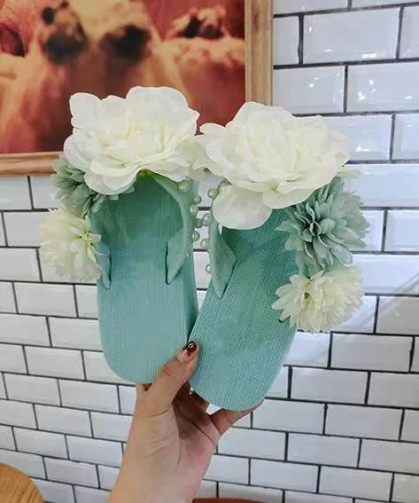 HAHAFLOWER/пляжные сандалии женские шлепанцы сезон лето Цвет зеленый красивая обувь