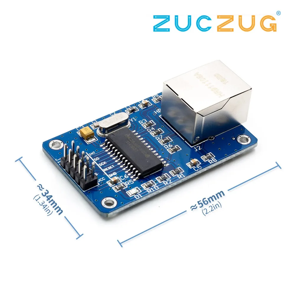 Сетевая плата ENC28J60 LAN Ethernet 25 МГц Кристальный AVR 51 LPC STM32 3 В|Интегральные схемы| |
