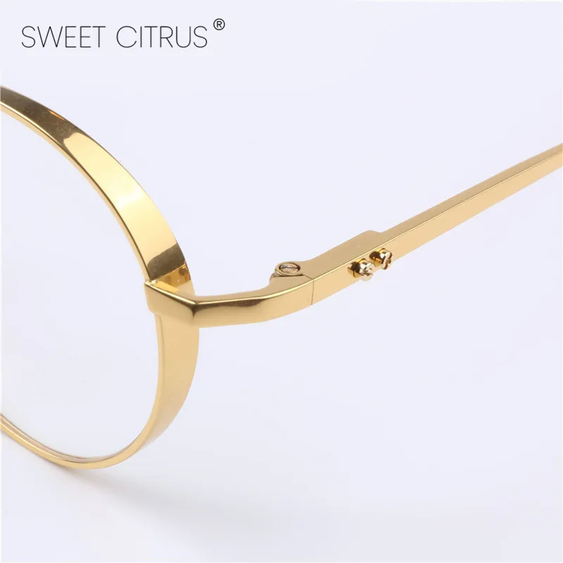Sweet Citrus Vintage B Titanium Glasses Frame Women Retro Round Myopia Eye Optical Prescription Eyeglasses Frames Men Eyewear