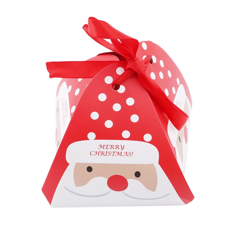 10 шт./компл. Рождественская коробка конфет сумка елка Подарочная с