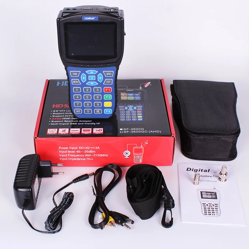 SF 3600GC Sat finder Поддержка DVB S/S2 CCTV камера тест AHD спутниковый метр 3 5 'TFT LCD экран Satfinde