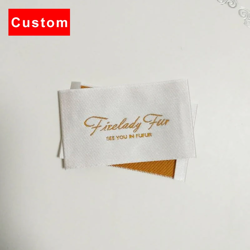 

high quality custom clothing labels brand crochet machine woven labels personalized fashion woven fabric labels