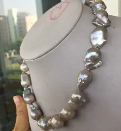 Ожерелье из жемчуга барокко 18 дюймов 20 23 мм|pearl ball necklace|pearl and crystal earringsnecklace name |