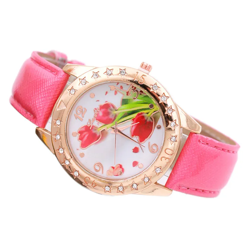2017 Повседневное Для женщин часы женские Модные С кристалалми и стразами Часы аналоговый кожа кварцевые