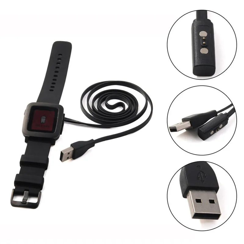 

Rondaful Smart Watch USB Charger Charging Cable for Pebble Time/Time Steel /Time Round Smart Watch USB Chargers