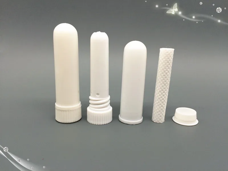 white 10 компл./лот пластиковый назальный ингаляторы, цвет может не соответствовать для духов с высоким качеством хлопковый фитиль - Цвет: white