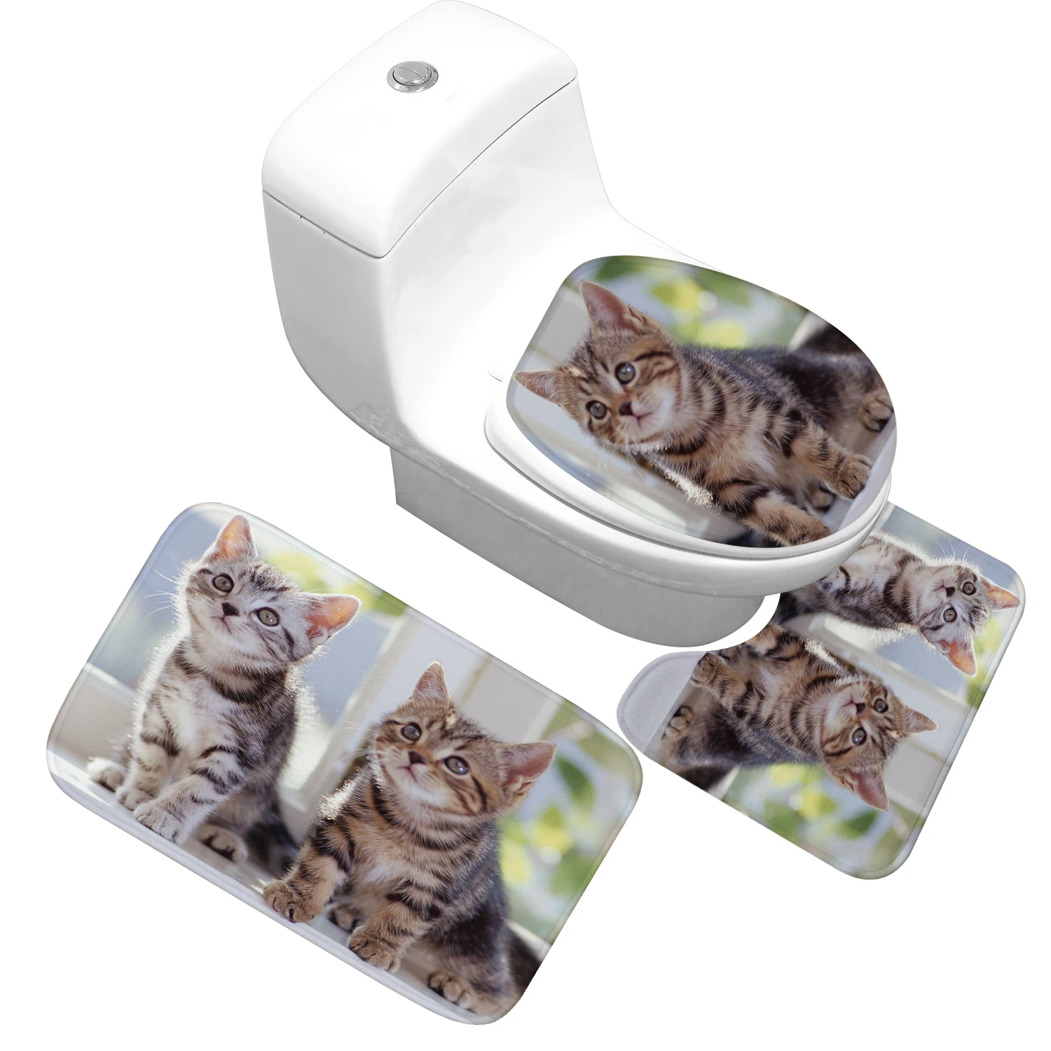 Zeegle ковер для ванной комнаты с рисунком кота коврики коврик туалета впитывающие