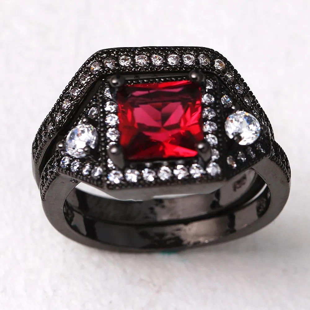 2018New Domineering black gold four-color zircon unisex Combination Detachabl ring Trend silver Accessories Size 6-10 woman gift | Украшения