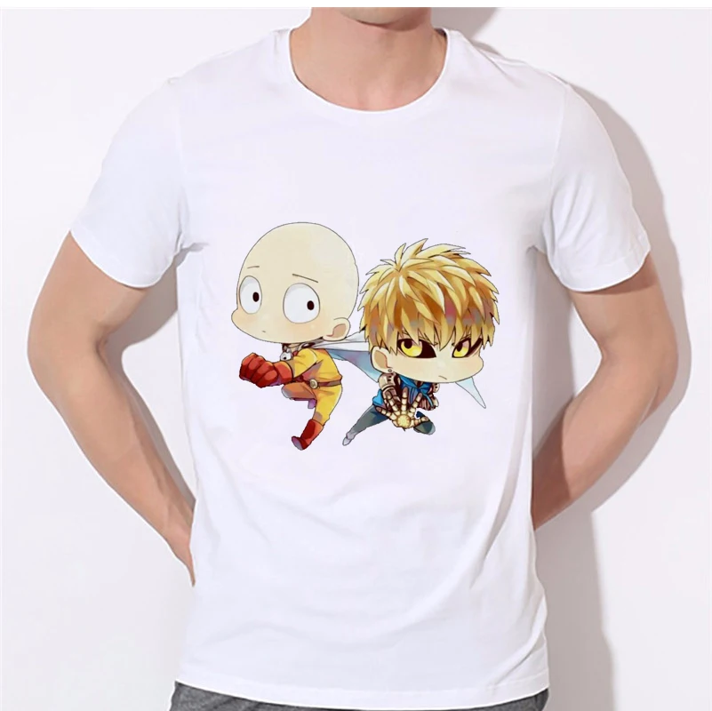 Мужские футболки с рисунком Аниме One Punch Man OK Повседневная футболка коротким