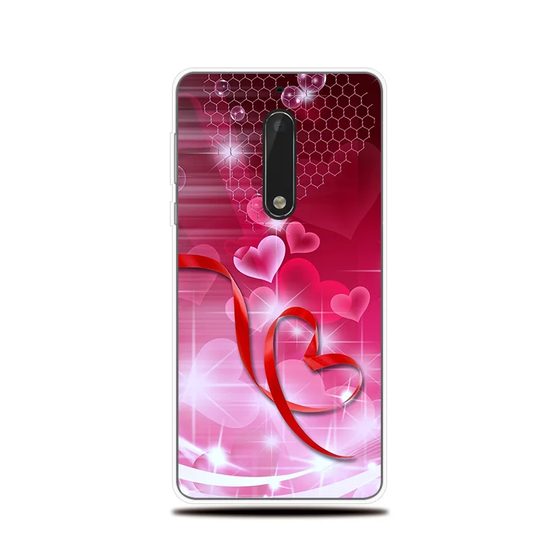 Силиконовый чехол для Nokia 1 2 3 5 6 7 8 X5 X6 X7 в форме сердца с узором Plus телефона |