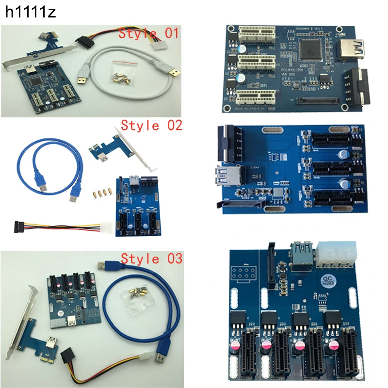 Расширительный комплект PCI E 1 3 порта и 4 Express мультипликатор концентратор